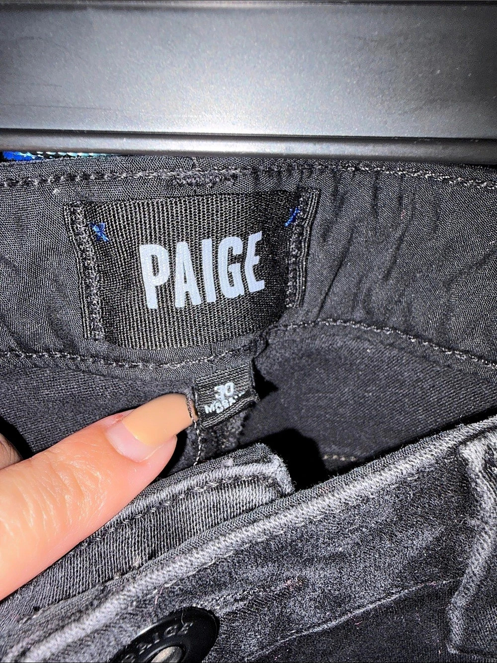 PAIGE- Black Flare Stretch Jeans – Size 30 / 10 - Picture 4 of 14